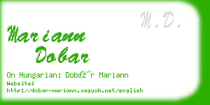 mariann dobar business card